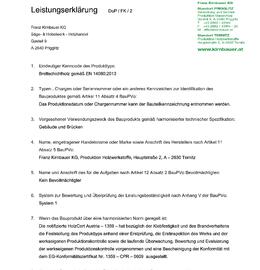 Leistungserklärung BSH