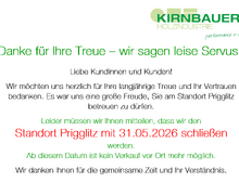 Prigglitz Schließung