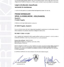 CE Certificato per legno strutturale